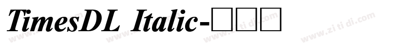 TimesDL Italic字体转换